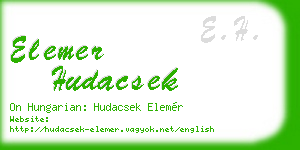 elemer hudacsek business card